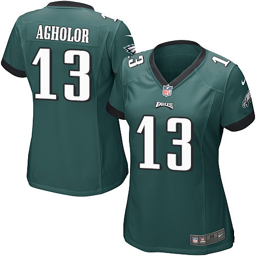Nike Eagles #13 Nelson Agholor Midnight Green Team Color Women's Stitched NFL New Elite Jersey